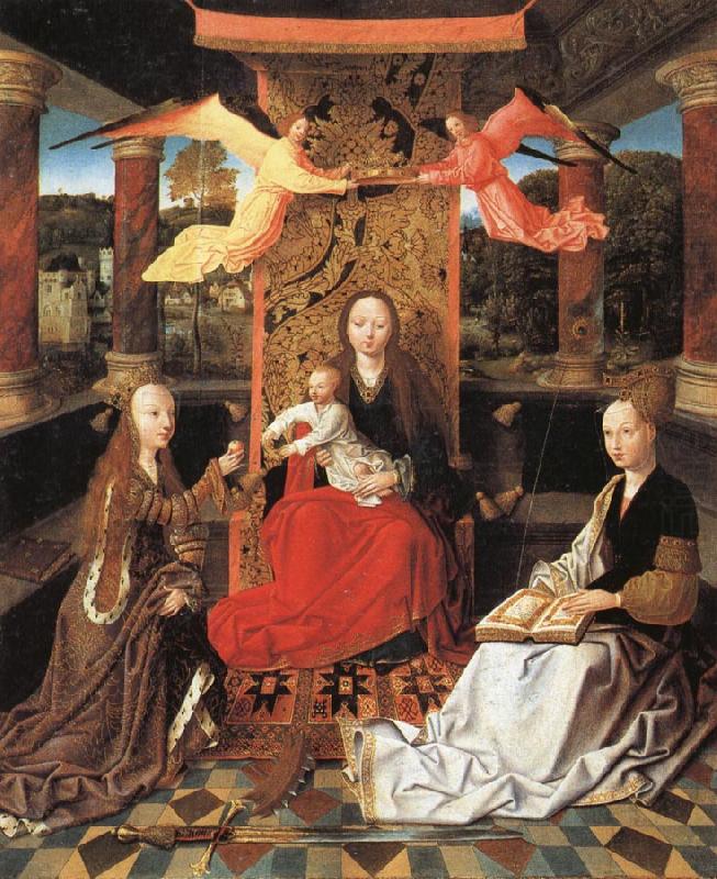 Madonna and Child  Enthroned with SS.Catherine and Barbara, unknow artist